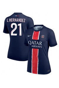 Paris Saint-Germain Lucas Hernandez #21 Fotballdrakt Hjemme Klær Dame 2024-25 Korte ermer